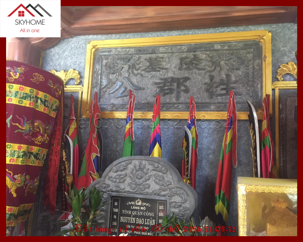 Hoành phi thờ chữ Tính Quận Công